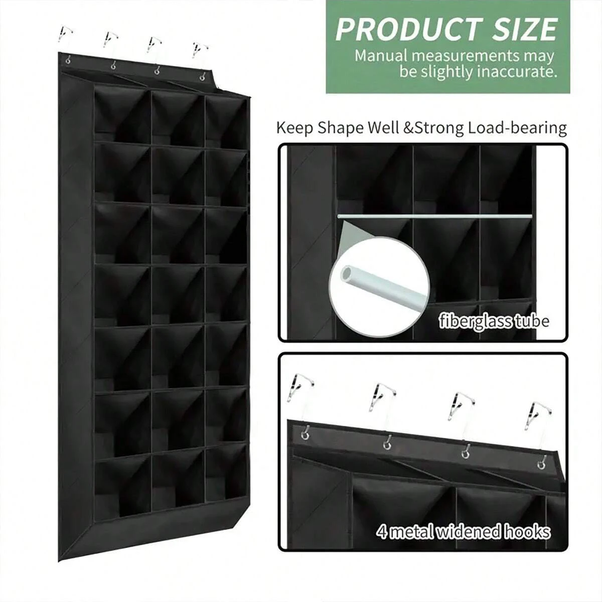 Extra-Large Foldable Space-Saving Double-Row Over-The-Door