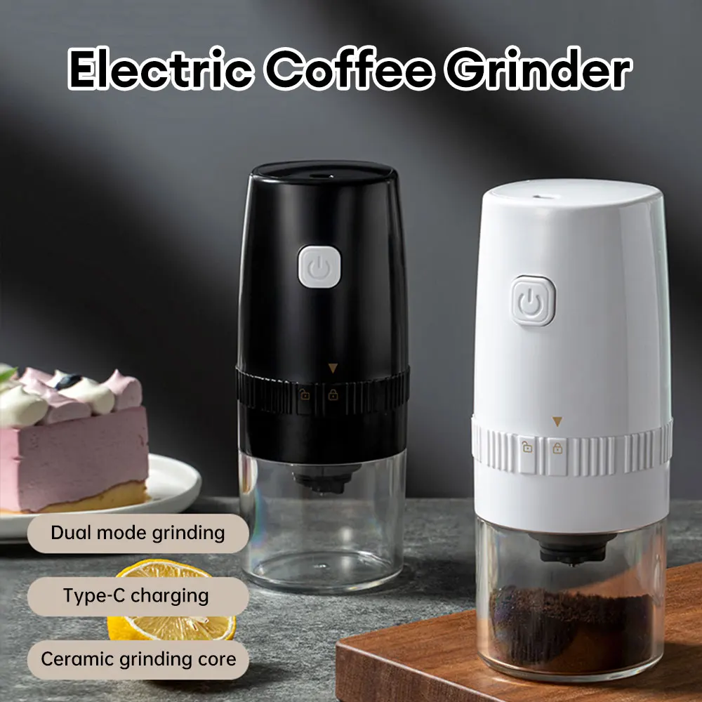 Electric Coffee Grinder USB Rechargeable Professional Grinding Core Coffee Beans Mill Portable Coffee Maker Machine Accessories electric tobacco vibrator for filling herb grinder smoke grass crusher roll paper horn tube cigarette maker smoking accessories