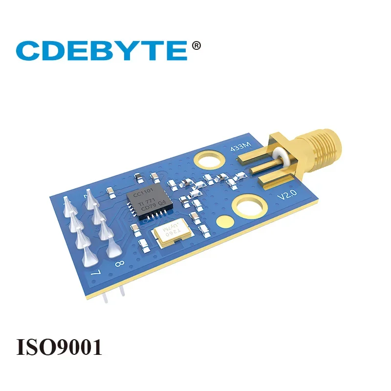 UHF 무선 송수신기 E07-M1101D-SMA 딥 433MHz 송신기 및 리시버 RF 모듈, CC1101 433MHz 100mW SMA 안테나, 5 개