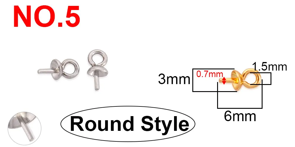 30 Stück DIY Edelstahl Tasse Perlens ch raube Augen stifte für Schmuck machen Ergebnisse End kappen Peg Bails Schraube Öse Stift Haken Ösen – Detail 12