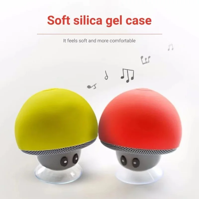Small Mushroom Cute Style Mini Wireless Bluetooth-compatible Speaker Mp3 Music Player With Mic Waterproof bluetooth speaker mini bluetooth speaker audio speaker mini sound box