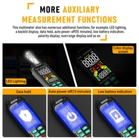 MASTFUYI цифровой мультиметр 9999 отсчетов True RMS 10A 1000 В переменного/постоянного тока, напряжение, емкость, сопротивление, тестер с автоматическим определением диапазона — изображение 3