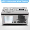 2.2-Quart Ice Cream Maker with Compressor, No Pre-Freezing, Stainless Steel Ice Cream Maker Machine with LCD Display, Timer 2