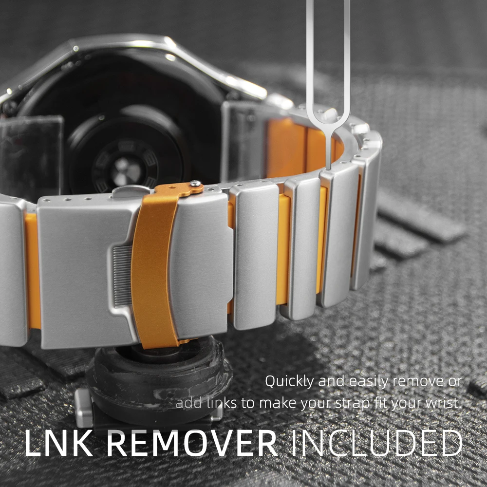 Premium Titanium-Silicone Wristband Strap - 22mm