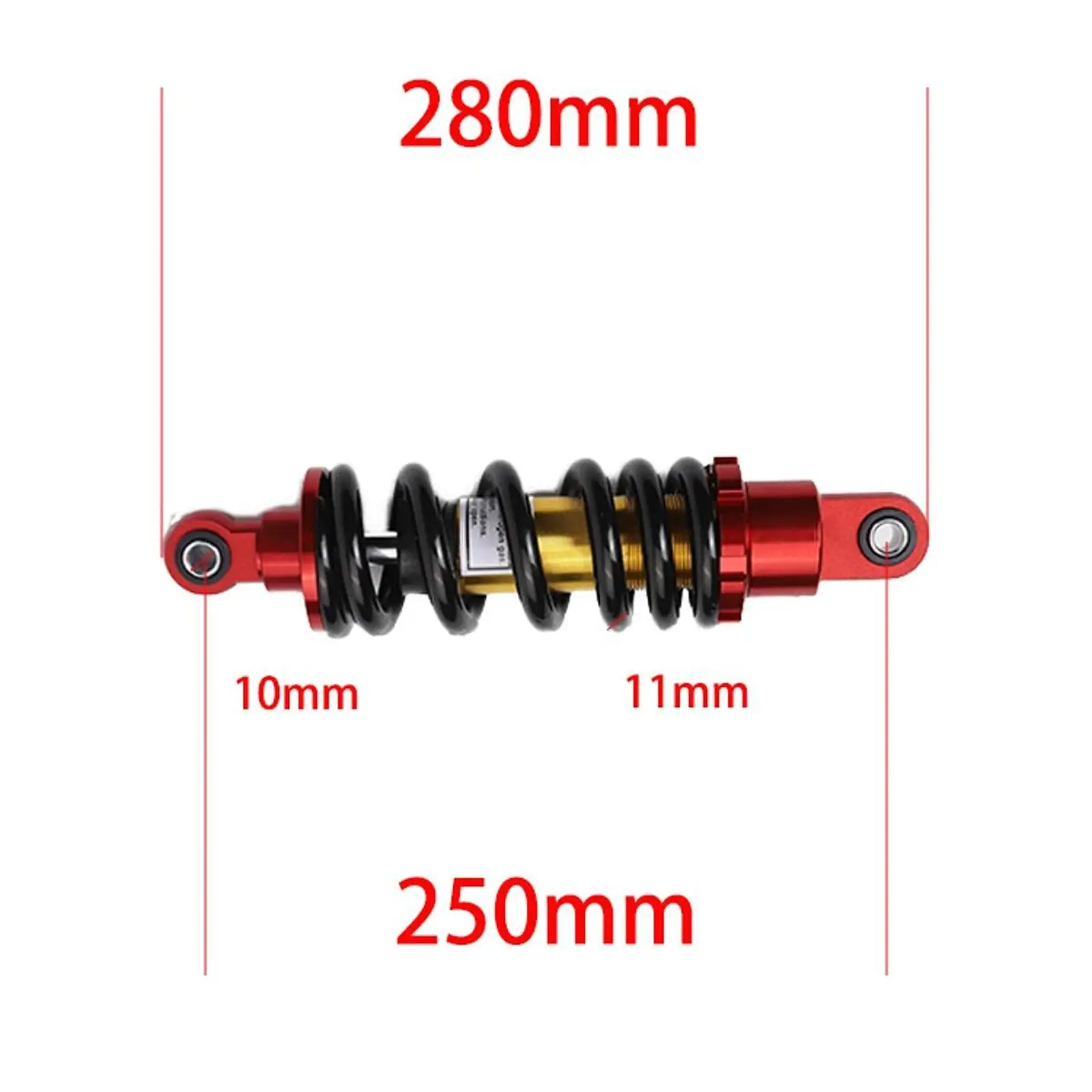 9.8인치 250mm 후방 충격 흡수 장치 유압 충격 흡수 조절식 오토바이 교체 부품 90cc 50cc 110cc ATV용