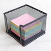 Black Mesh Paper Cube Mini Memo Note Pads Box Holder Storage Case Display Stand Dispenser for Home Office School Class 3