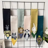 New Style Decoration Women's Printed Animal style Scarf Business Europe And America Small Neckerchief Silk Scarves skinny scarf 2