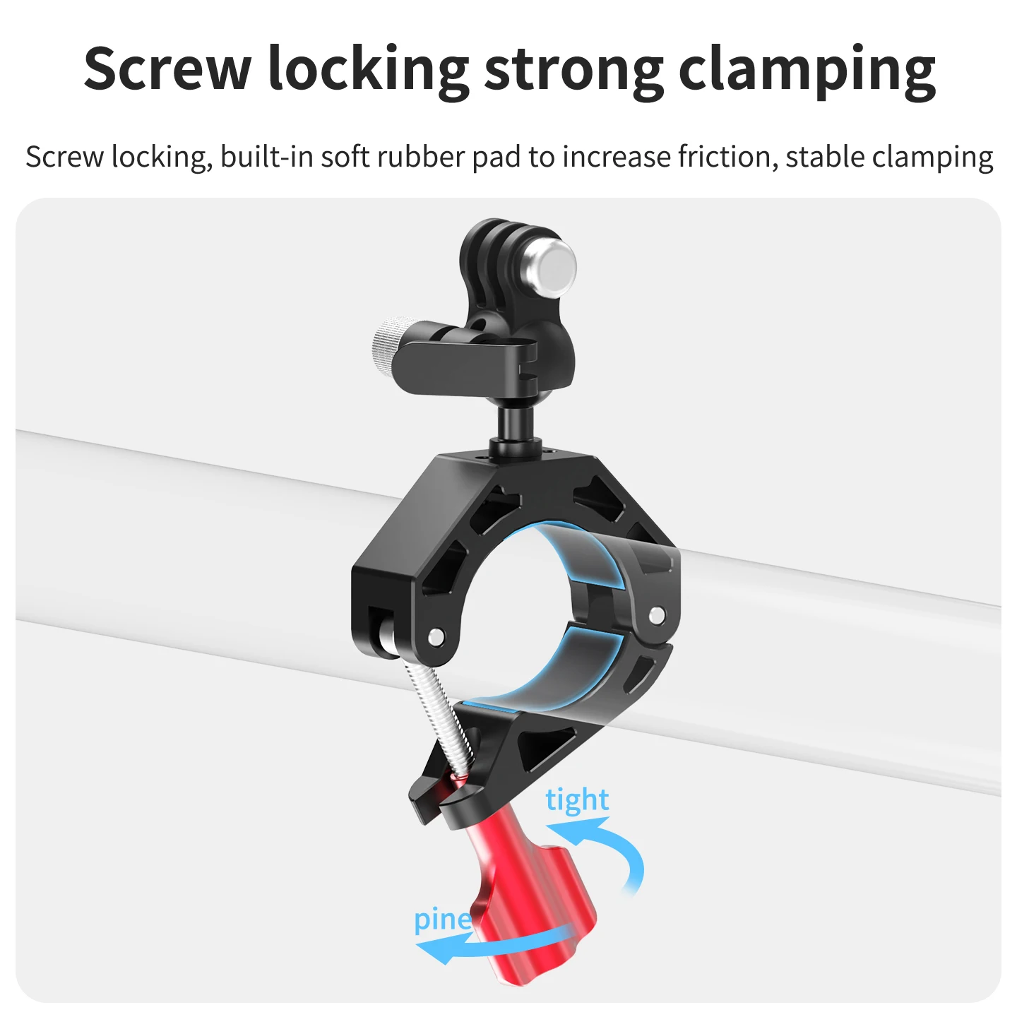 Handlebar Clamp Mount 360 Degree Ballhead Large Tube Bracket Super Clamp for GoP