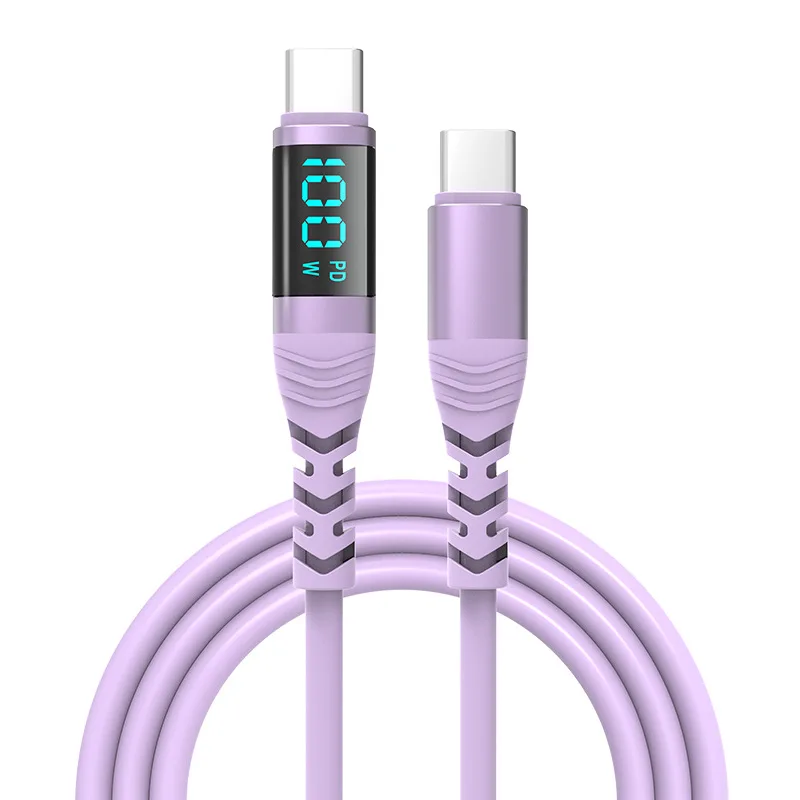 High-Power 240W USB-C Charging Cable with Smart LED Display and E-Marker Chip