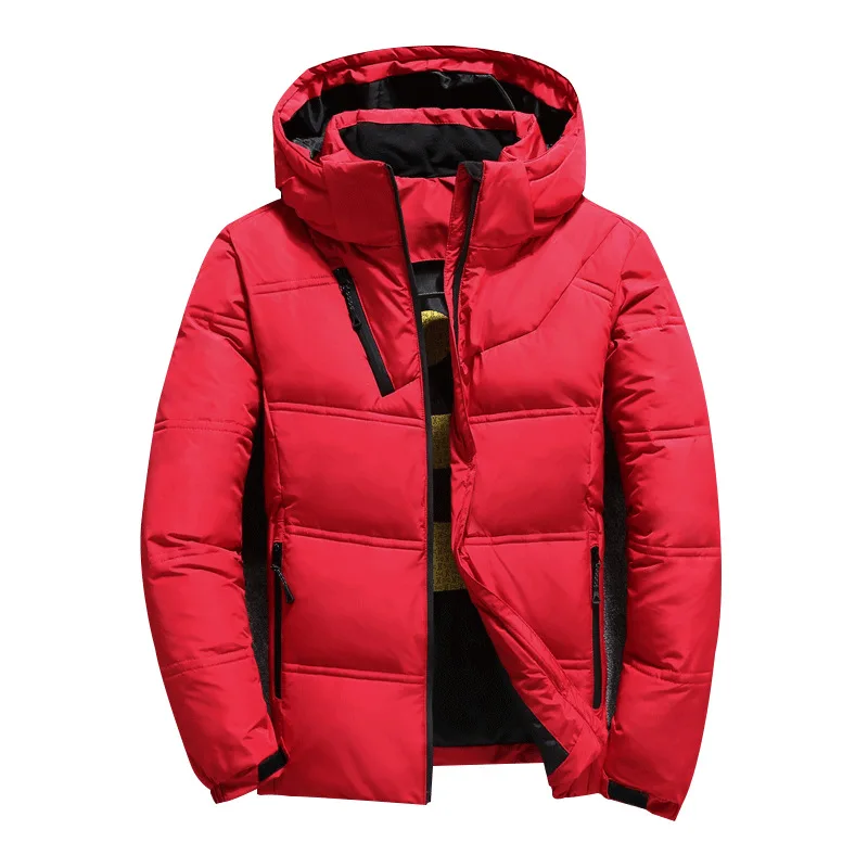 Hooded Coats Multi-pocket White Duck Down Windbreaker Jackets Overcoat 2022 Winter Snow Down Jacket Men Casual Thick Warm Parkas