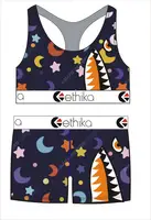 ETHIKA 2024 Summer Sleeveless Top Flat Corner Pants Women's Set New Printed Fashion Sports and Leisure Two-piece Set 1