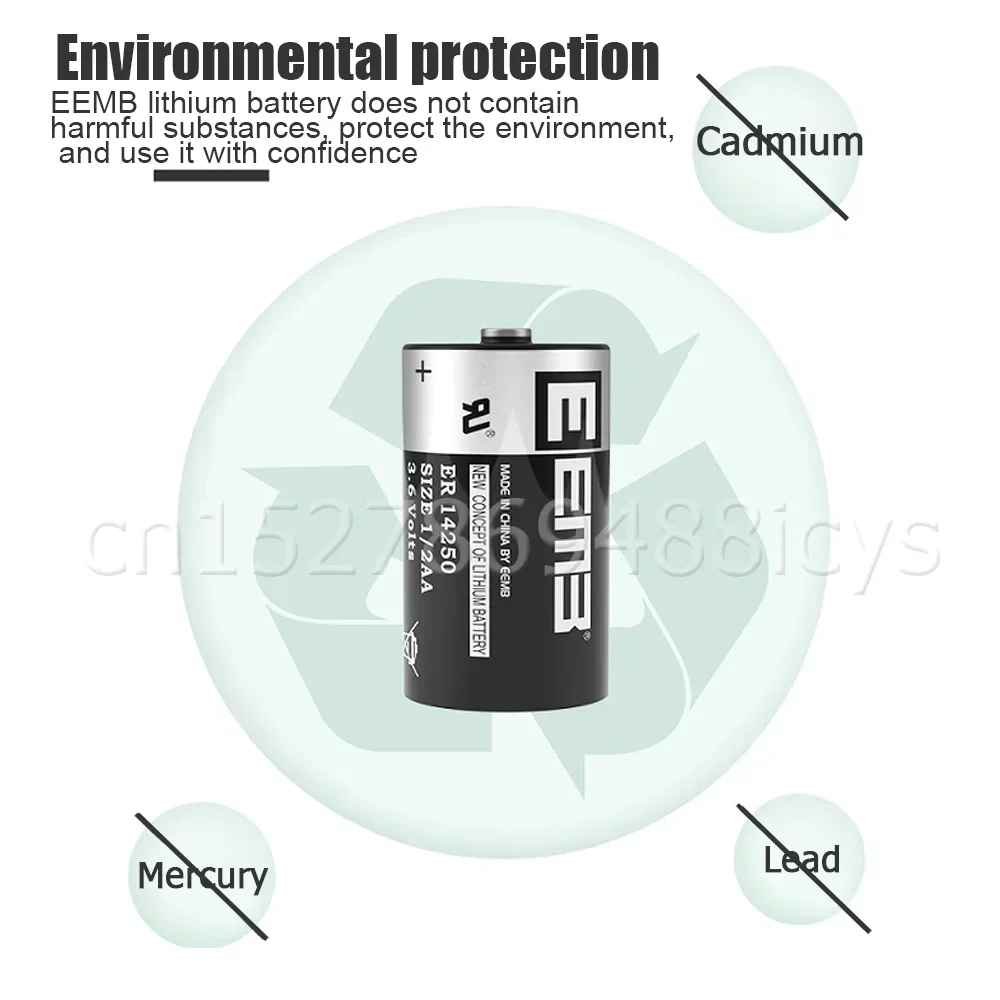 1PCS ER14250 ER 14250 CR14250SL 1/2AA 1/2 AA 3.6V 1200mAh PLC Industrial Lithium Battery Primary Battery For Camera Water Meter