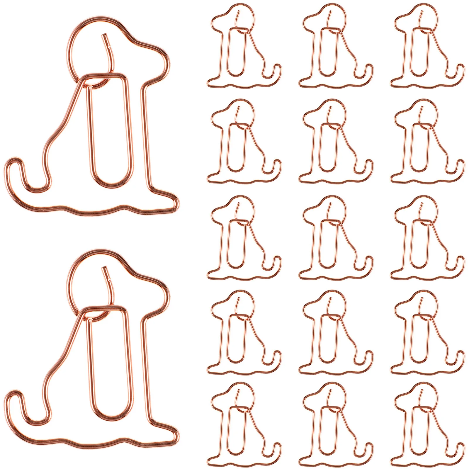 

25 Pcs Creative Paper Clips Lovely Dog Shaped Decorative Document Clips Bookmark Clips Office Supplies