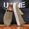 Men Loafers Shoes Summer Shoes Man New Fashion Canvas Footwear Soft Flat Comfy Flock Suede Leather Men Casual Vulcanized Shoe 4