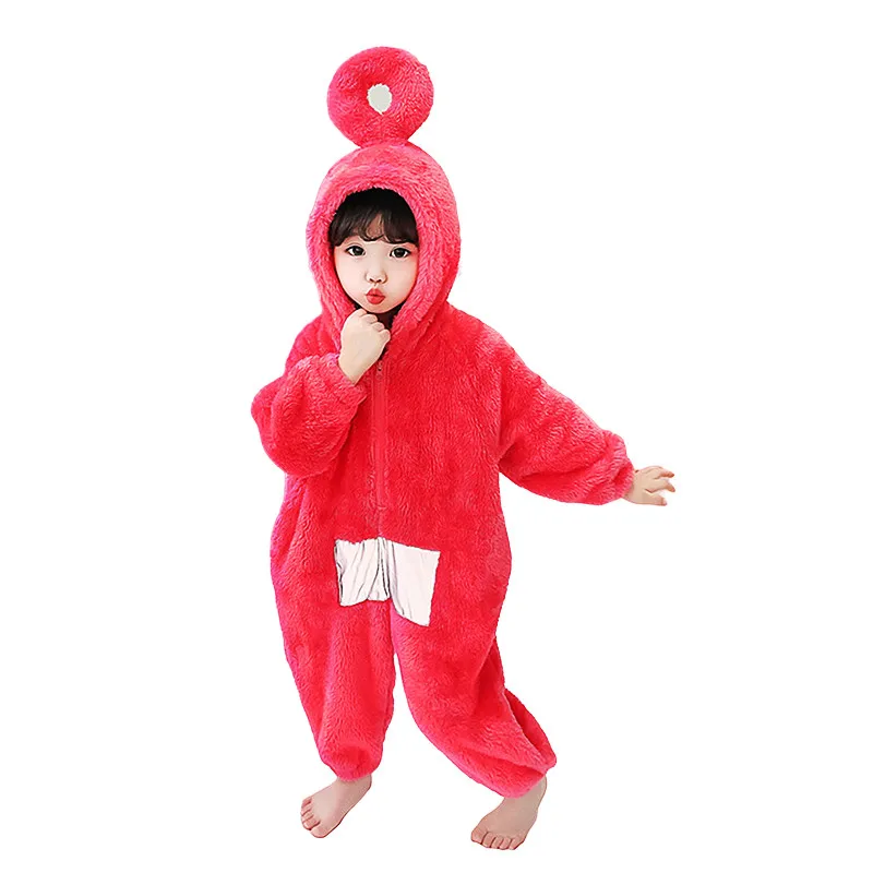 Laa-Laa Po Dipsy Tinky Winky Bambini Cartoon Tutine Pigiama Spessa Velluto Corallo Loungewear Famiglie Homewear Tuta Intera