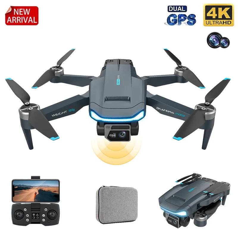 

F194 мини-Дрон с GPS 4K HD Двойная камера фиксированная высота бесщеточный 150G вес тела стандартная wi-fi FPV складной Квадрокоптер RC Distancce 1000M