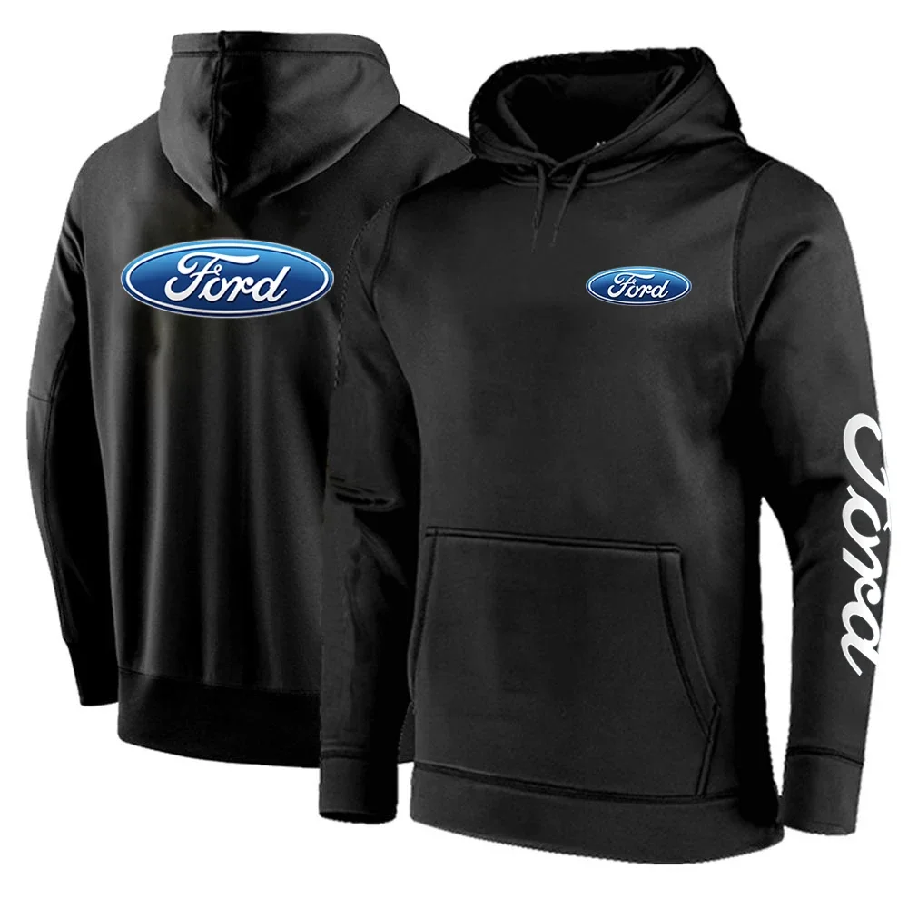 

2023 New Men Ford Car Logo Brand Printing Solid Color Pullover Hoodie Spring And Autumn Streetwear Comfortable Jacket Top