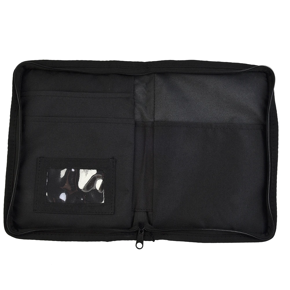 

1pc Car Glove Box Organizer Storage Folder Durable 600D Oxford Cloth Black Universal 24x18x2cm Zipper-Pocket With Multi Pockets