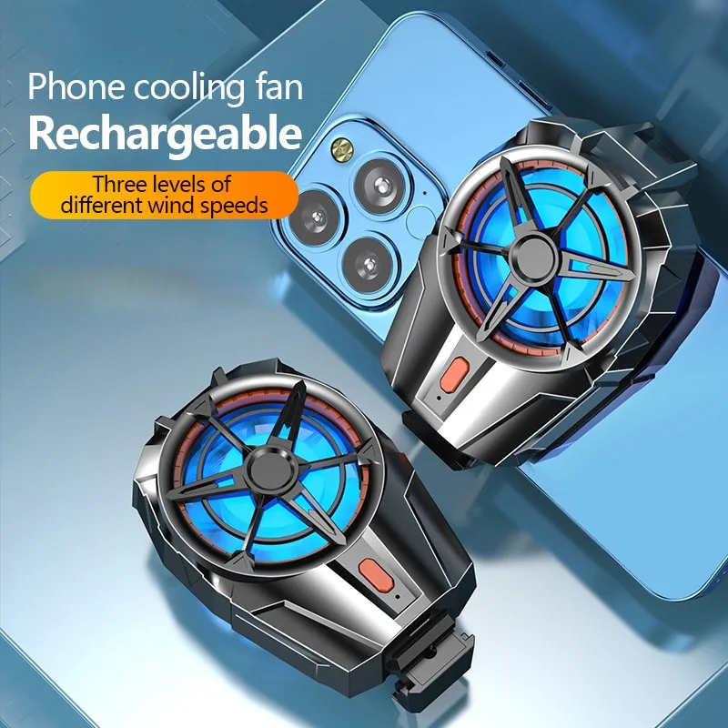 X52 300mAh Wireless Phone Cooler For Gaming Rechargeable Cooling Fan Portable Air Cooler Radiator Back Clip For Phone phone cooler mobile radiator air cooler cell phone fan