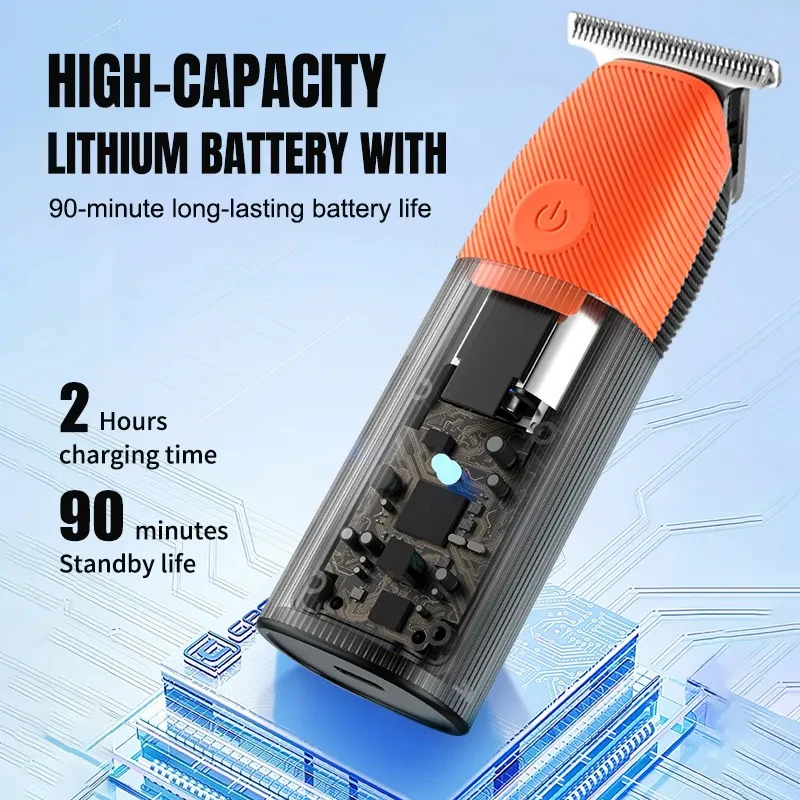WAIKIL Professional Men's Electric Hair Clipper Multi functional Hair Salon Oil Head Sculptor USB Charging Cordless Trimmer 6