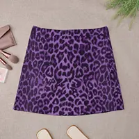 Animal Print Skirt Summer Purple Leopard Pattern Harajuku Casual A-line Skirts Cute Mini Skirt Female Pattern Oversize Clothing 2