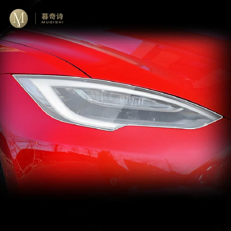 

Для Tesla Model S 2020-2023 Автомобильная внешняя фара с защитой от царапин фотопленка для ремонта от царапин аксессуары Refit