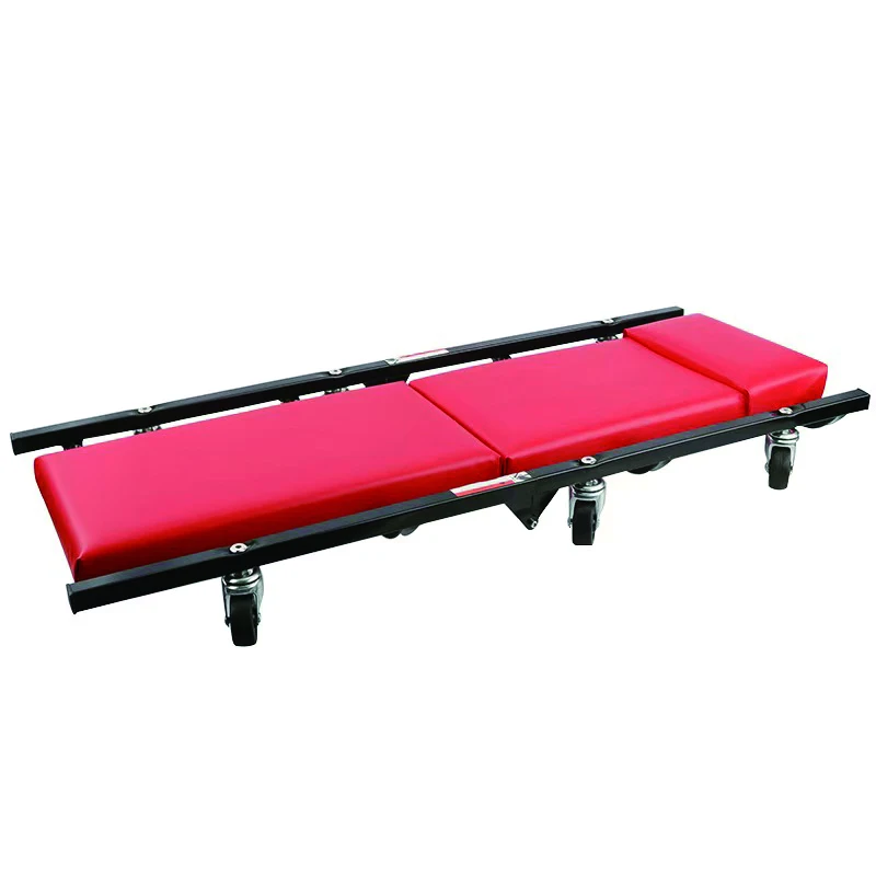36In Foldable Auto Repair Lying Board With Thick Sponge Repair Lying Board 360 &deg; Rotating Wheel Scooter Sleeping