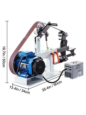VEVOR Bench Sander Electric Belt Sander Belt Grinder Machine 1.5KW 2X82in Variable Speed 3 Mode for Tool Polishing Knife Making