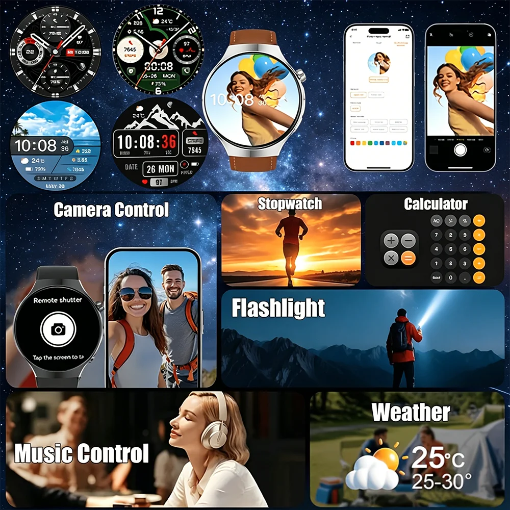 2026 New Military Smart Watch 1000Mah Battery Fitness Tracking 10ATM Waterproof Tactics Sport Flashlight call Bracelet For Men 3