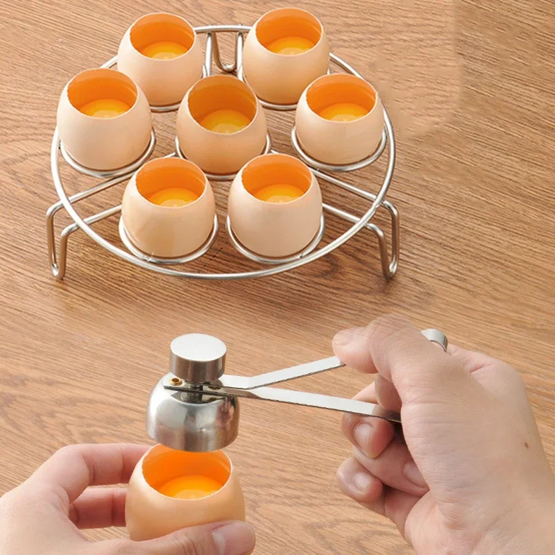 

Stainless Steel Boiled Egg Scissors Topper Cutter Shell Opener Glutinous Rice Egg Scissors Kitchen Tools Egg Cracker Separator