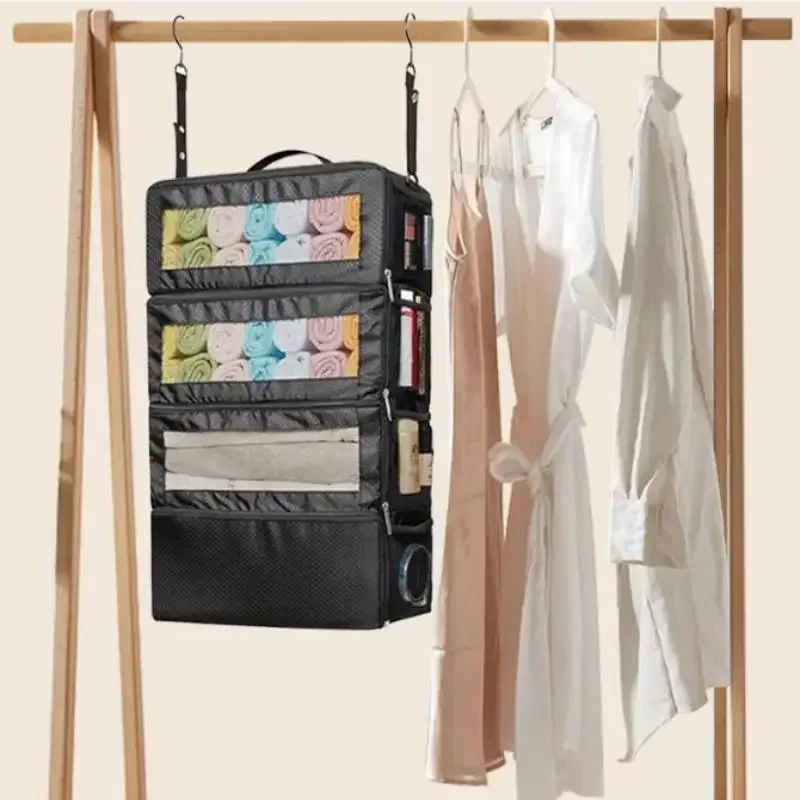 Suitcase Organizer bags High-capacity Travel Luggage Organizer Hanging Packing Cube Closet Collapsible Hanging Storage Bags