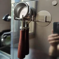Coffee Handle Hanger Self-adhesive Coffee Bottomless Portafilter Wall Rack 51mm/53mm/54mm/58mm Coffee Bottom Filter Holder 1