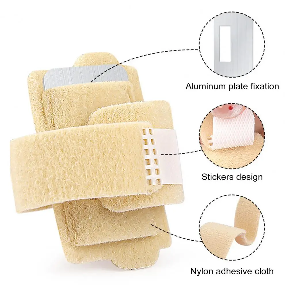 Toe Separator Bunion Corrector Big Toe Spacer Hammer Straightener Fabric Lining Splint with Built-in Aluminum Plate Support