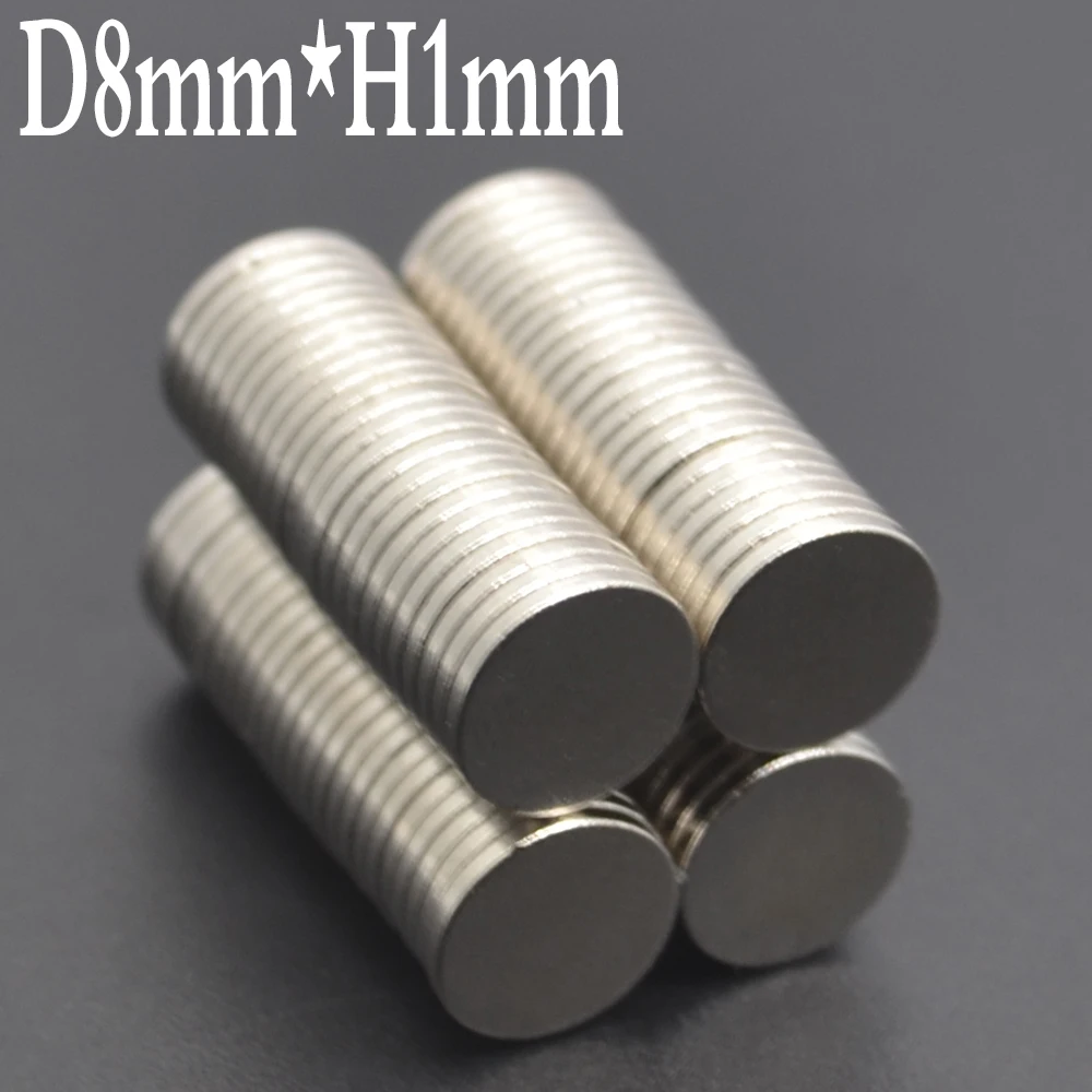 

5/50/100/200/500/10000pcs 8x1 Super Powerful Strong Bulk Round NdFeB Neodymium Disc Magnets Dia N35 Rare Earth Magnet 8*1 mm new