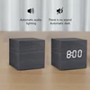 Wooden Digital Clock Multi-function LED Alarm Clock with Time/ Date/ Temperature Display and Voice Control for Home Office Trave 5
