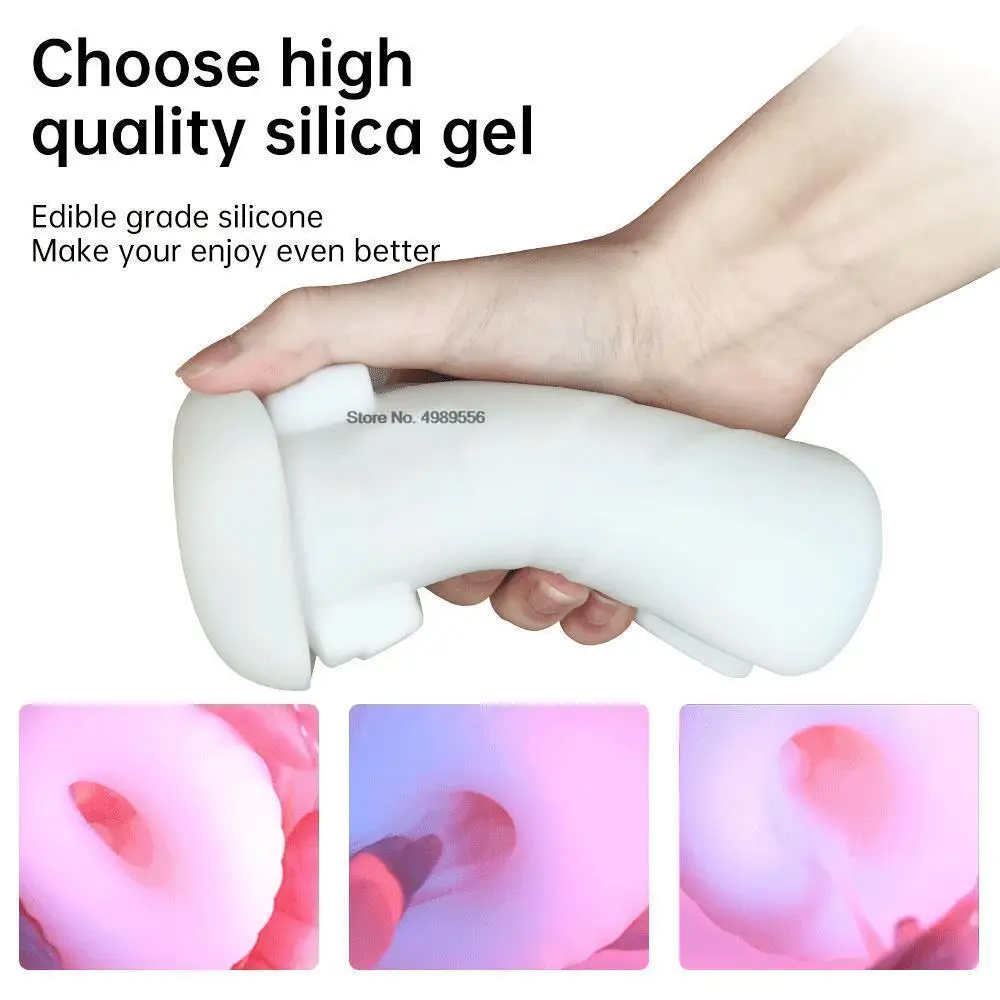 Masturbatore maschile retrattile automatico vibrante spinta pompino succhia Masturbatio_voghion.com