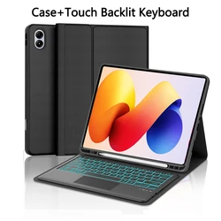 Premium Keyboard Case with Detachable Bluetooth Keyboard - Korean (Black Backlit 3)