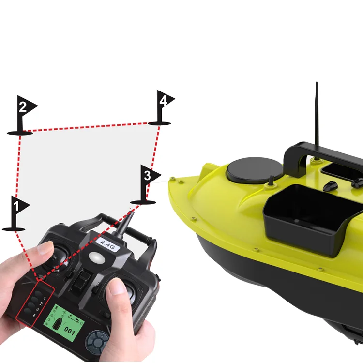 New Boat D18b 3- Hopper Fishing Bait Boat With GPS Positioning System