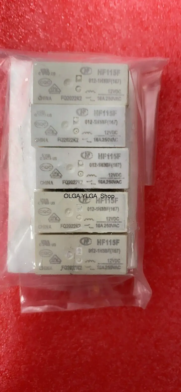 Relay Hf115f 012-1h3bf(167) 12vdc New Original Factory 6 Feet 16a A ...