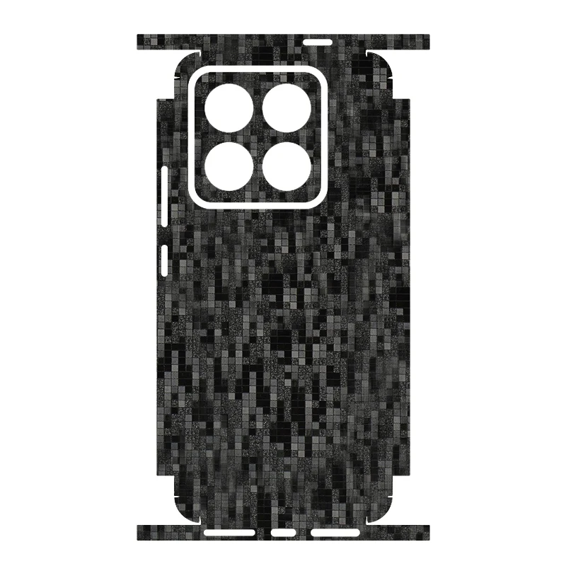 3D Camo Crocodile Snake Grain Full Body Phone Sticker Per Xiaomi 14 Ultra 14 Pro 14 Back + Sides Protector Wrap Skin Film