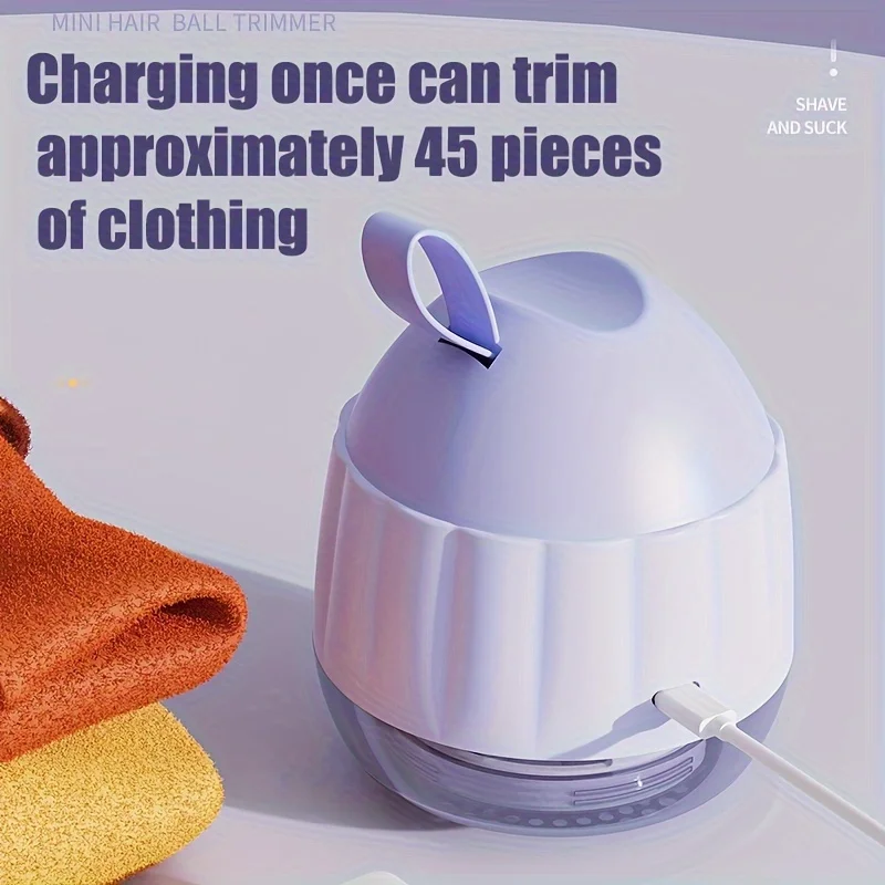 1pc 2-in-1 Hairball Trimmer Clothes Shaving Home Rechargeable Trimmer Portable Trimming Pilling Machine Remove Lint  Fuzz 2