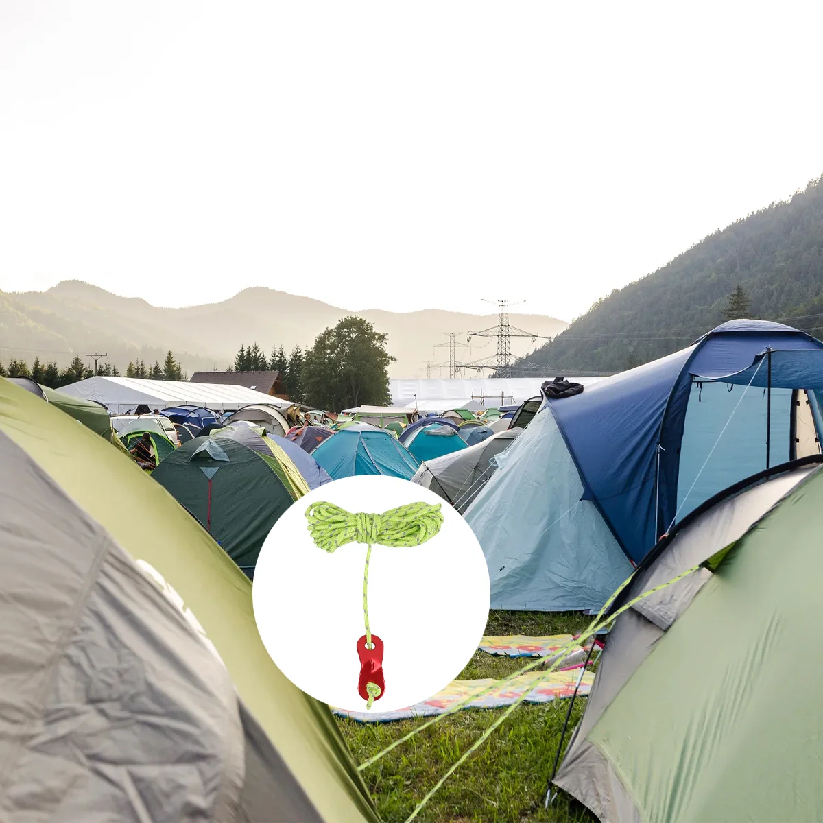 

6 Pcs Tent Canopy Pull Rope Reflective Wind Camping Cord Guy Line Aluminum Alloy