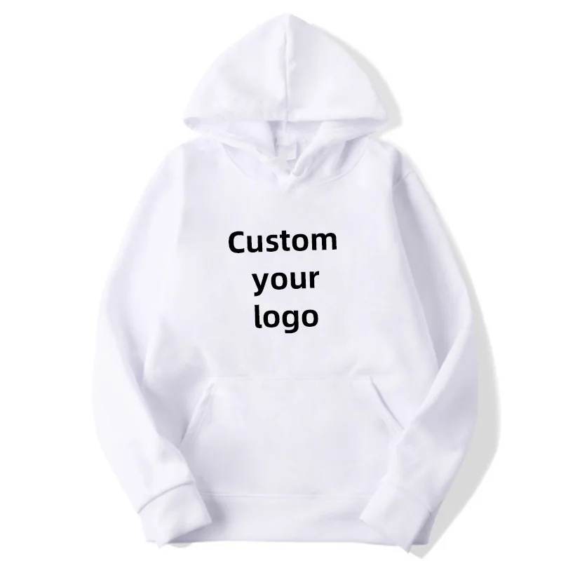 Men and Women DIY Printed Hooded Sweatshirt Loose Pullover  Spring Autumn Winter Cotton Customize your logo Hoodie (S-4XL) 4