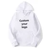 Men and Women DIY Printed Hooded Sweatshirt Loose Pullover  Spring Autumn Winter Cotton Customize your logo Hoodie (S-4XL) 4