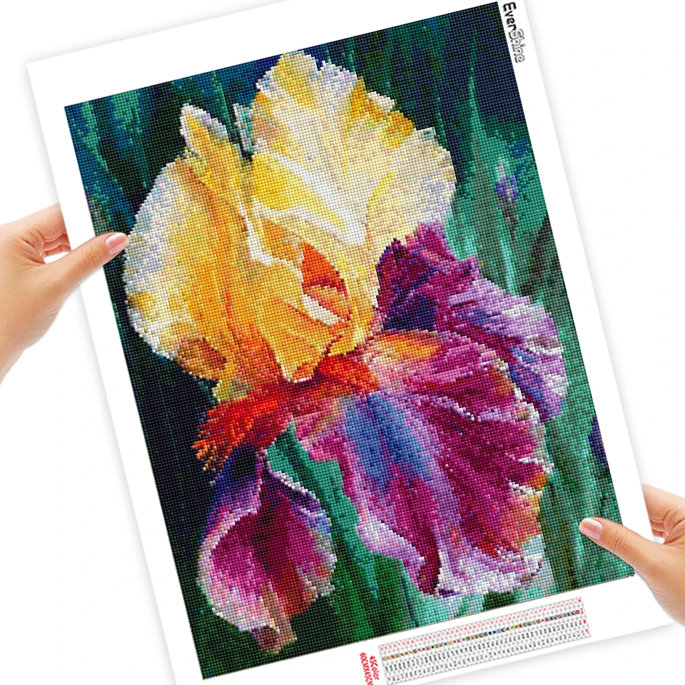 Evershine DIY Diamond Embroidery Iris New Collection Diamond Painting Flower 5D Cross Stitch Kits Mosaic Art Home Decor