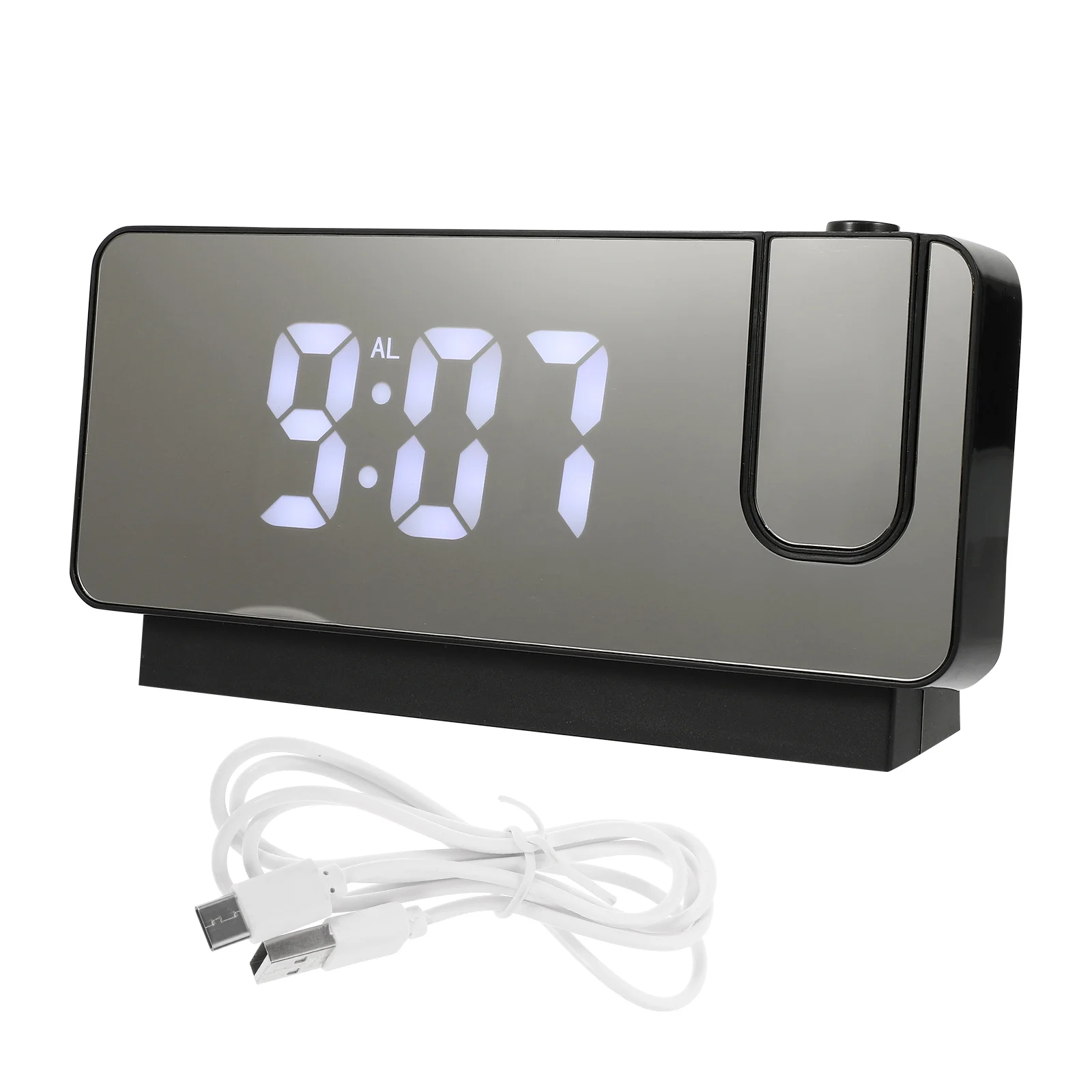 LED Electronic Clock Student Projection Alarm Digital Desk Home Dormitory Clocks
