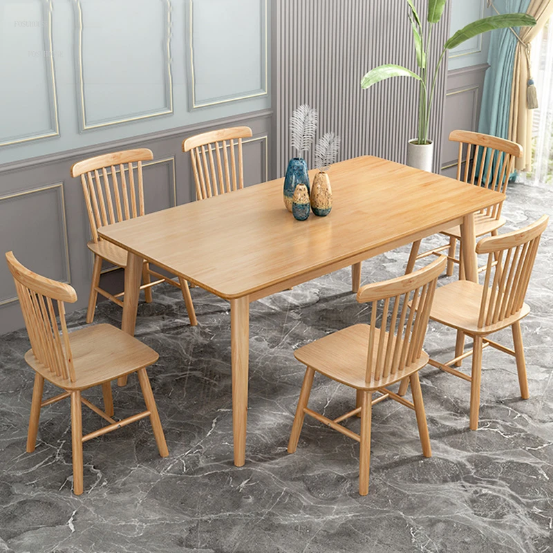 ModernSolidWoodDiningTablesJapaneseHomeFurnitureSimpleKitchen