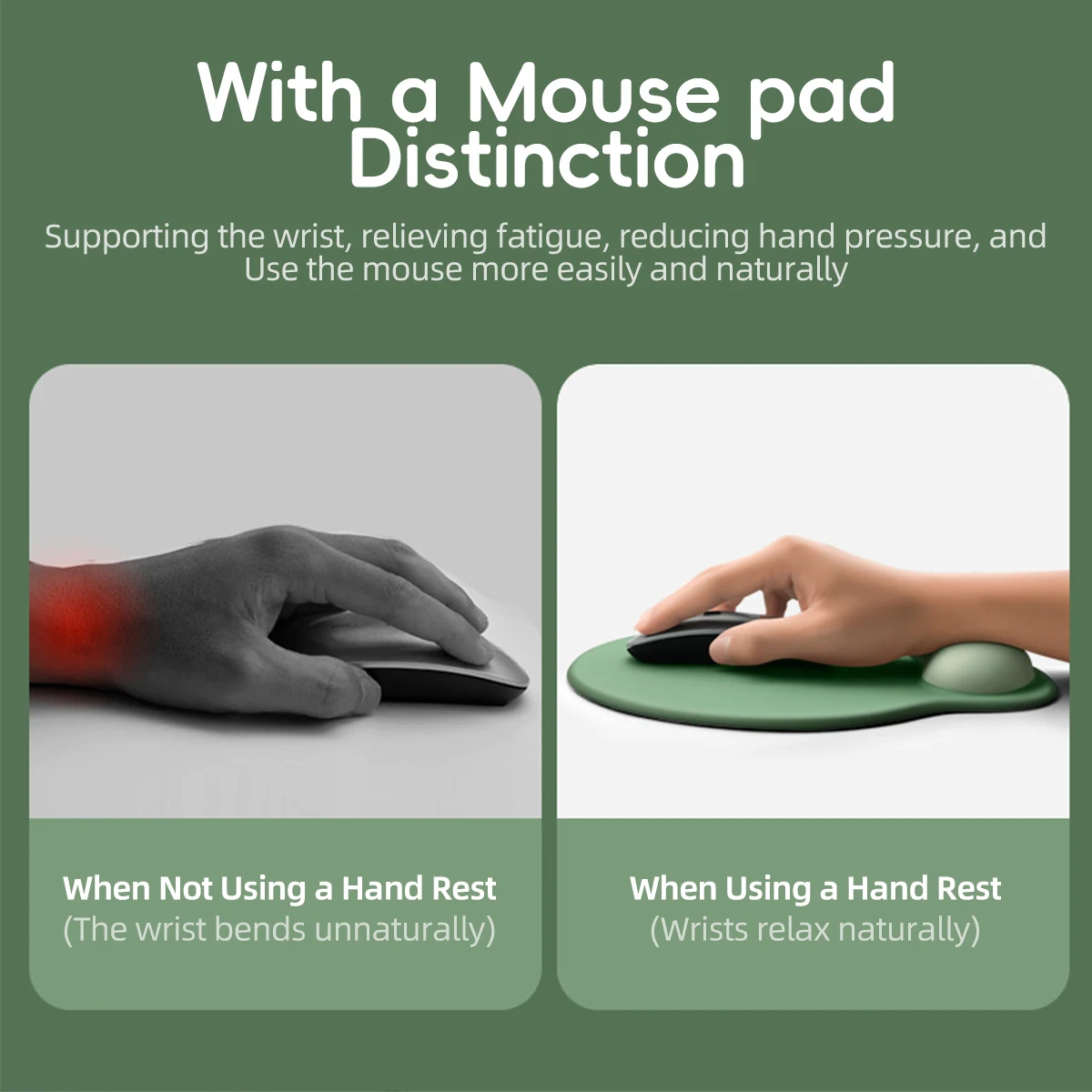 Gradient Soft Gaming Mouse Pad with Wrist Rest for Enhanced Comfort