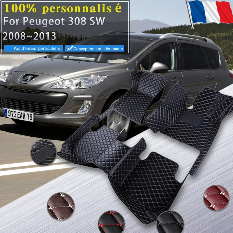 Tapis de sol de voiture en cuir pour Peugeot 308 CC T7 2008 ~ 2013,  accessoire de Protection imperméable - AliExpress