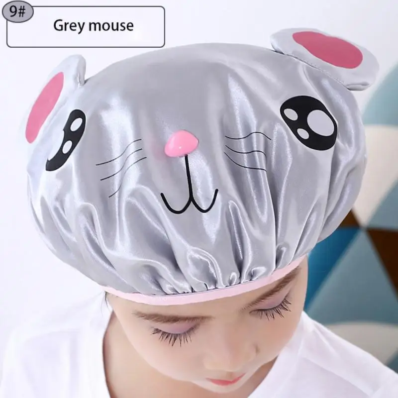 NEW Cute Baby Bath Shower Cap Adjustable Kids Infant Girl Boy Ear Protection Shampoo Cap Children Hair Wash Hat Head Cover 5
